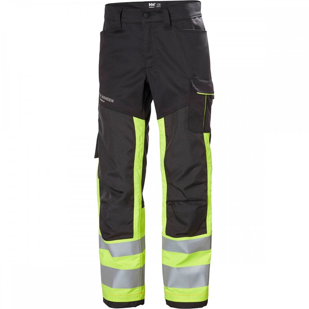 77420 Alna 2.0 Hi Vis Work Trousers Class 1 Yellow/Ebony 35" 39" *One Size Only - Outlet Store*