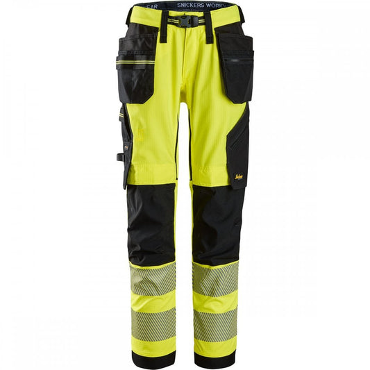 6943 High-Vis Class 2 Stretch Work Trousers Holster Pockets