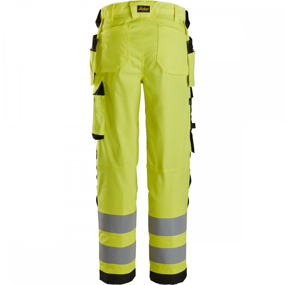 6743 Womens High-Vis Class 2 Stretch Trousers Holster Pockets