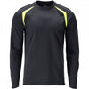 21581 T-shirt, long-sleeved Dark Navy/Hi-Vis Yellow L *One Size Only - Outlet Store*