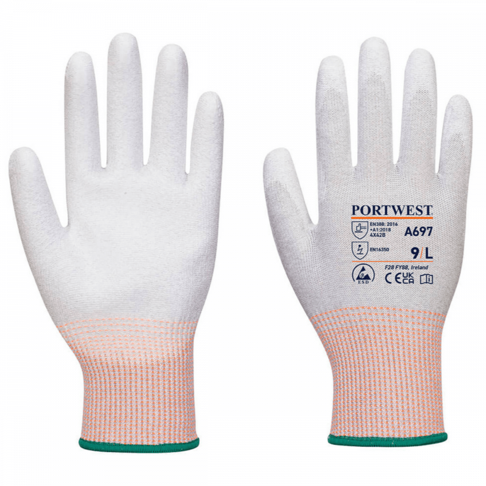 A697 LR13 ESD PU Palm Glove (Pk12)