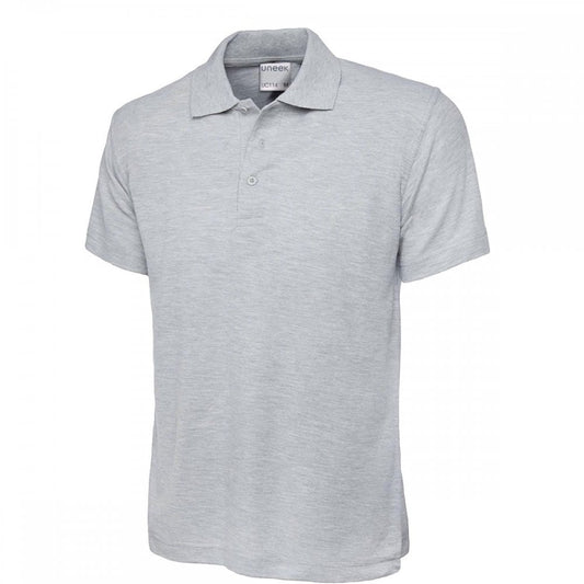 UC114 Mens Active Cotton Poloshirt Heather Grey 2XL *One Size Only - Outlet Store*