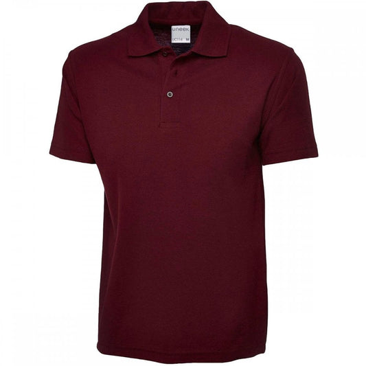 UC114 Mens Active Cotton Poloshirt Maroon 3XL *One Size Only - Outlet Store*
