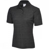 UC115 Ladies Active Cotton Poloshirt Charcoal M *One Size Only - Outlet Store*