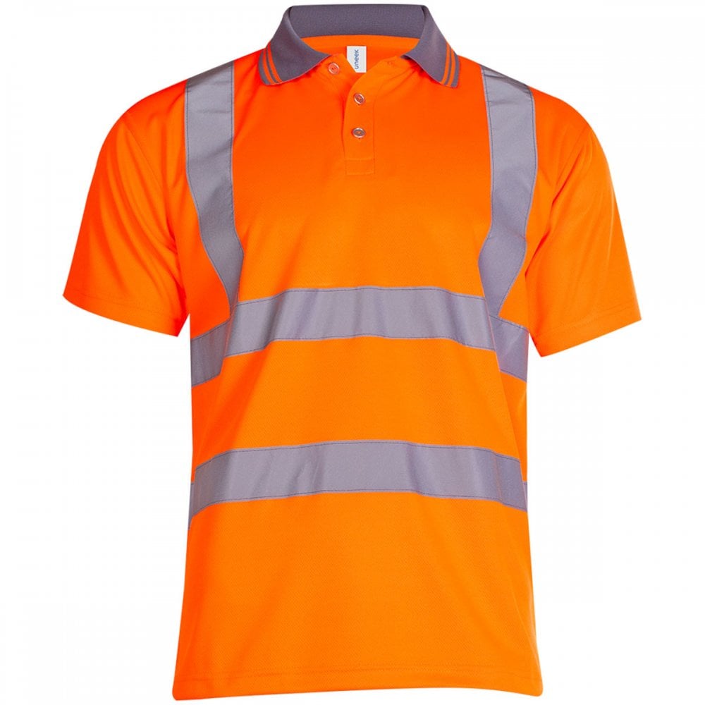 UC808 Hi Vis Short Sleeve Poloshirt Orange 3XL *One Size Only - Outlet Store*