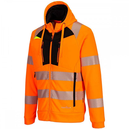 DX477 DX4 Hi-Vis Funnel Neck Zipped Sweatshirt