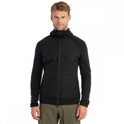 Mens Merino Blend Quantum Hybrid Long Sleeve Zip Hoodie