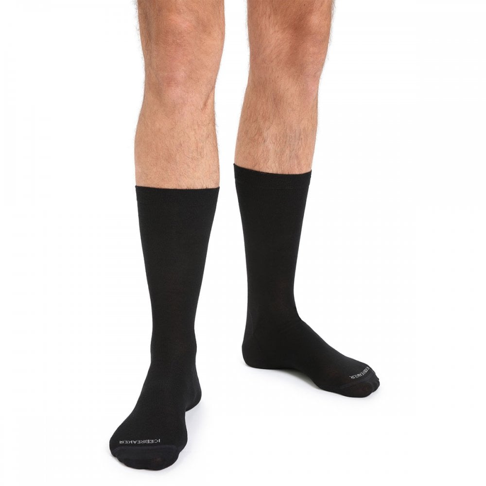 Mens Merino Lifestyle Fine Gauge Crew Socks