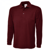 UC113 Long Sleeve Classic Poloshirt Maroon XL *One Size Only - Outlet Store*