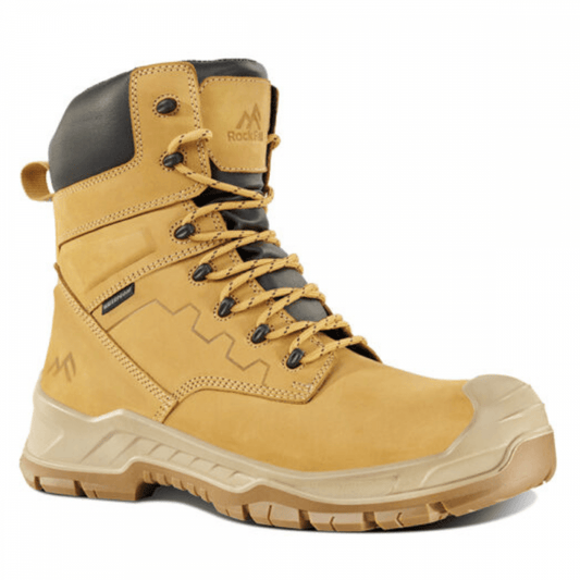 RF752 Hampton Honey High Leg Waterproof Safety Boot with Side Zip