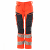 19578 Accelerate Safe Trousers with kneepad pockets Hi-Vis Red/Dark Navy 32" 41" *One Size Only - Outlet Store*