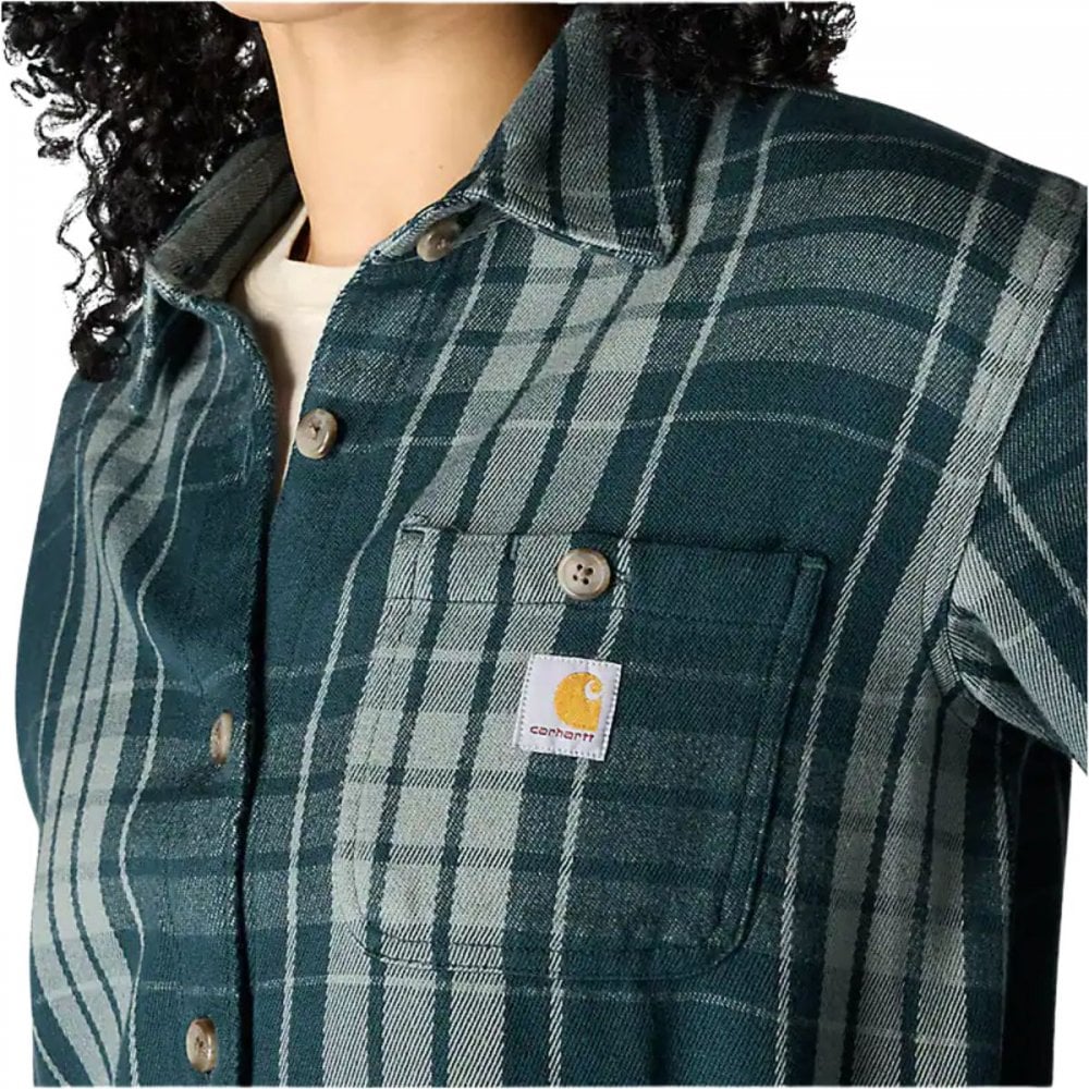 107136 TW7136 Womens Tencel Series Loose Fit Twill Plaid Shirt