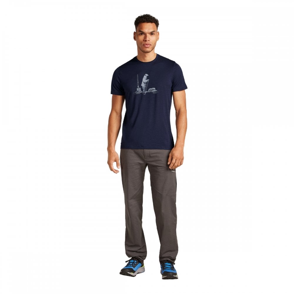 Mens Merino 150 Tech Lite Short Sleeve T-Shirt Polar Paddle