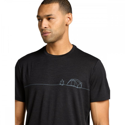 Mens Merino 150 Tech Lite Short Sleeve T-Shirt Single Line Camp
