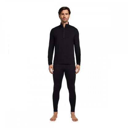 Mens Merino Blend Core Heavyweight Long Sleeve Half Zip Thermal Top