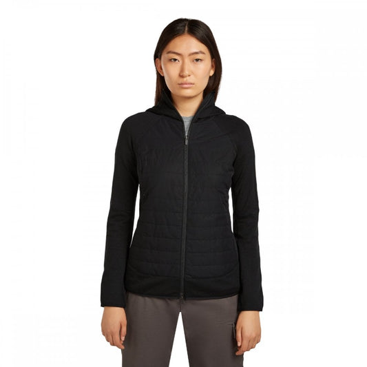 Womens Merino Blend Quantum Hybrid Long Sleeve Zip Hoodie