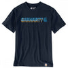 107318 Irvine Relaxed Layered Logo T-Shirt Navy M *One Size Only - Outlet Store*
