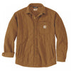 107270 Rain Defender Loose Fit Heavyweight Quilted Snap Front Shirt Jac Carhartt Brown M *One Size Only - Outlet Store*