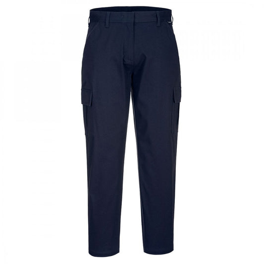 S233 Womens Stretch Cargo Trousers Navy 31" 26" *One Size Only - Outlet Store*