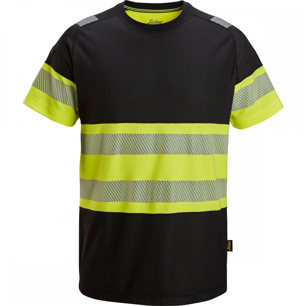 Snickers 2538 High-Vis Class 1 T-Shirt Black/High-Vis Yellow L Colour: Price Comparisons | Compare The Build